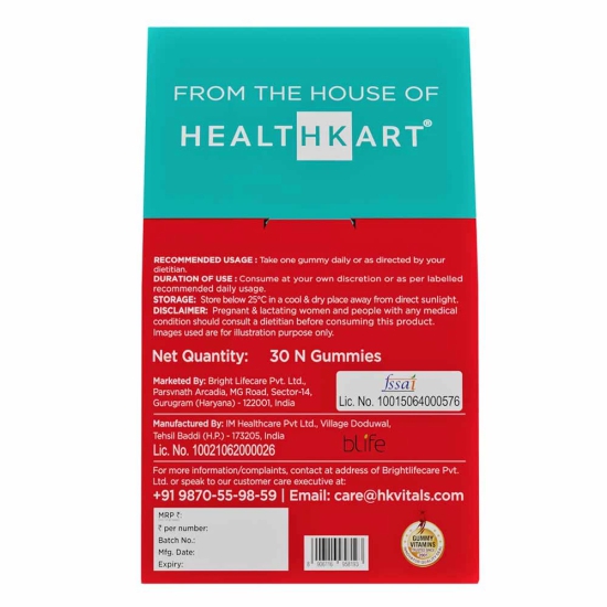 HealthKart HK Vital Biotin,  30 gummies  Strawberry