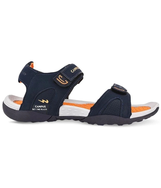 Campus - Navy Mens Floater Sandals - None