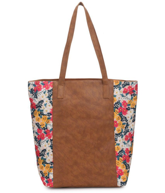 Style Smith Brown Textured Women Tote Bag - Brown