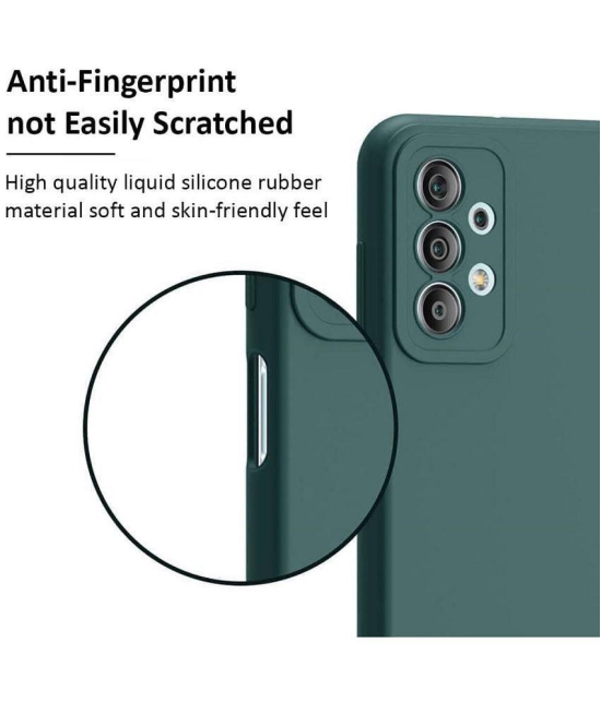 Case Vault Covers - Green Silicon Plain Cases Compatible For VIVO Y33S ( Pack of 1 ) - Green