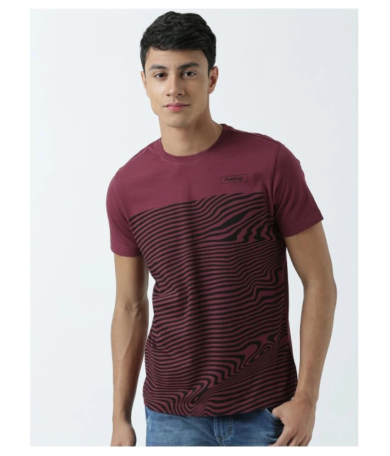 Huetrap cotton Wine Printed T-Shirt Single Pack - None