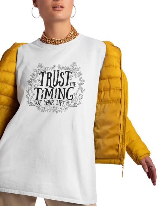 Trust the timing of your life - Unisex Oversized T-shirt