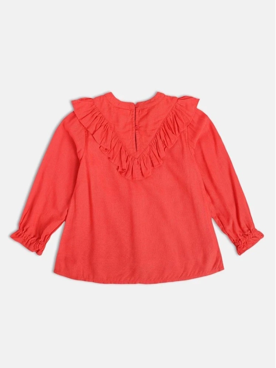 MINI KLUB Red Cotton Girls Top ( Pack of 1 ) - None