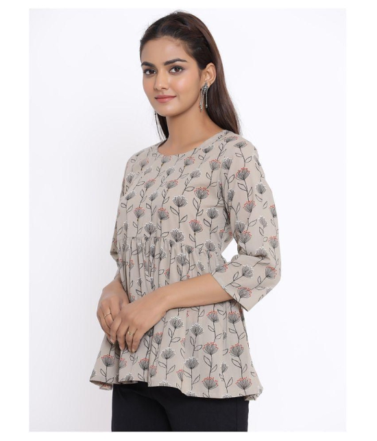 miravan Cotton Regular Tops - Beige - M