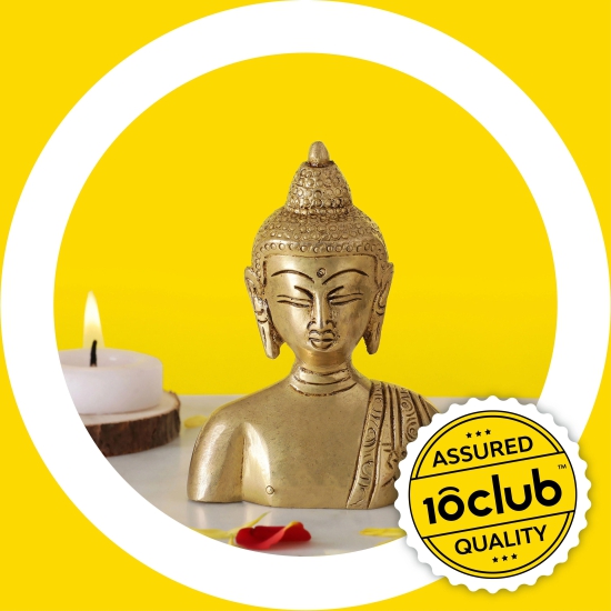 Buddha Showpiece | 100% Pure Brass | Antique Finish