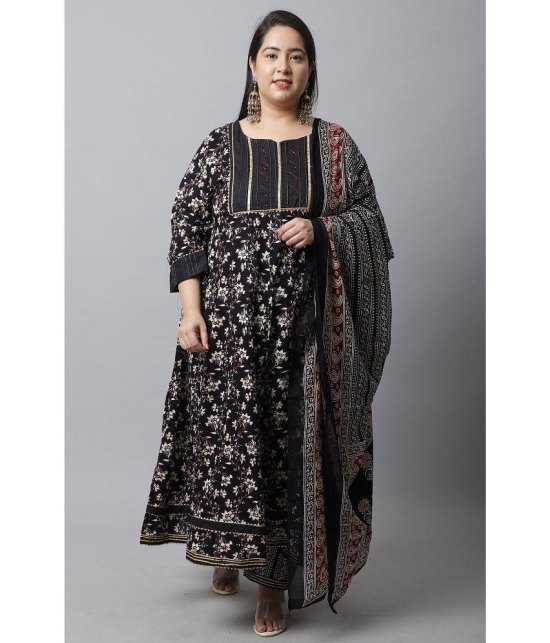 Rajnandini - Black A-Line Cotton Women's Stitched Salwar Suit ( Pack of 1 ) - None