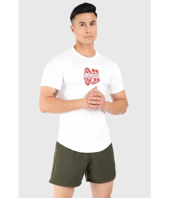 Fuaark White Polyester Slim Fit Mens Sports T-Shirt ( Pack of 1 ) - None