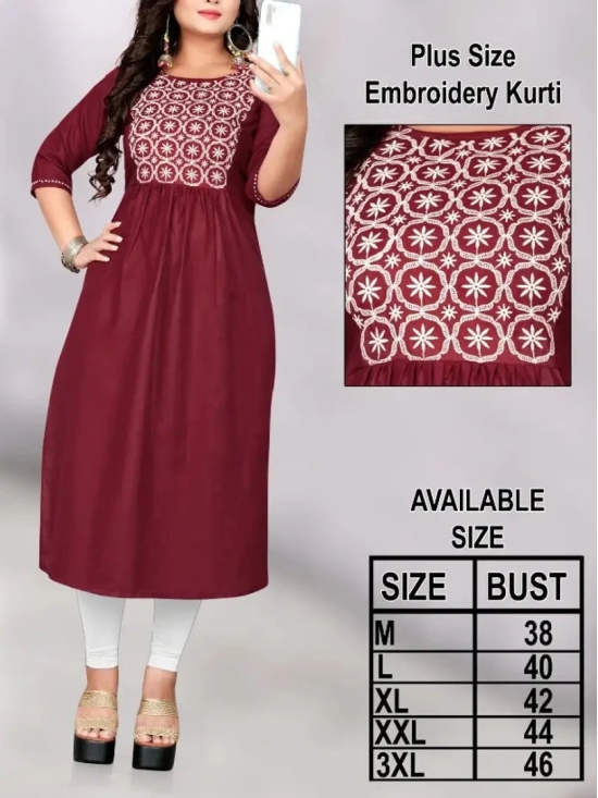 Fancy Cotton Kurti for Women-3XL / Maroon