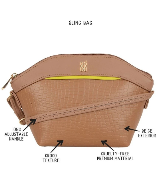 Baggit Beige PU Handheld - Beige