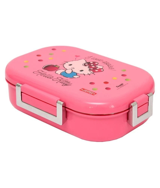 Jaypee - Pink Metal Lunch Box ( Pack of 1 )