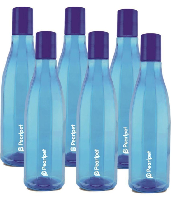 PearlPet - Blue Fridge Water Bottle ( Pack of 6 ) - Blue