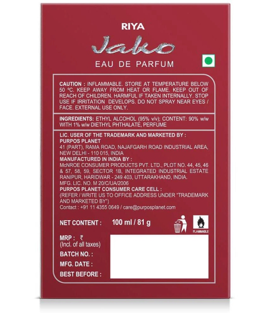 Riya Jako & Bindas Eau De Parfum (EDP) For Unisex 110 ( Pack of 2 )