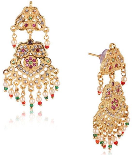 Gilher Present Beautiful Real look Traditional Jadau Earrings for Women And Girl. - Golden