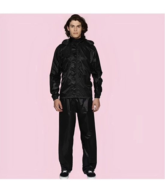 PPTHEFASHIONHUB Black Polyester Mens Rain Suit ( Pack of 1 ) - M