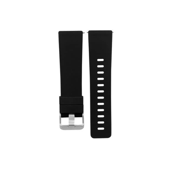 Exelent 22mm Silicone Smart Watch Strap Compatible with Smartwatch Straps for Men & Women (Black)