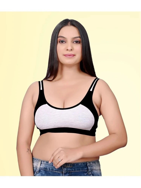 haya fashion Pack of 2 Cotton Non Padded Womens Everyday Bra ( Multicolor ) Rima Sports D706 - None