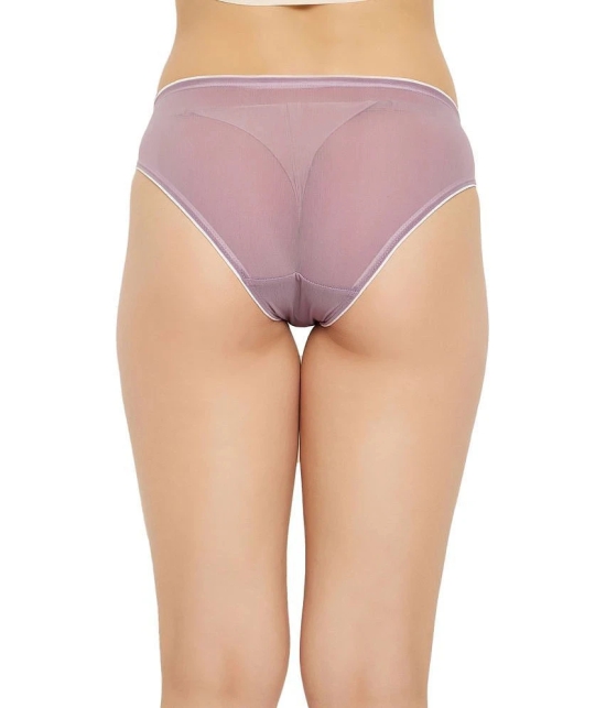 Clovia Purple Lace Solid Womens Thongs ( Pack of 1 ) - None