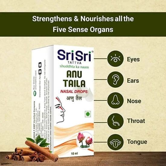 Sri Sri Tattva Anu Taila - Nasal Drop, 10ml