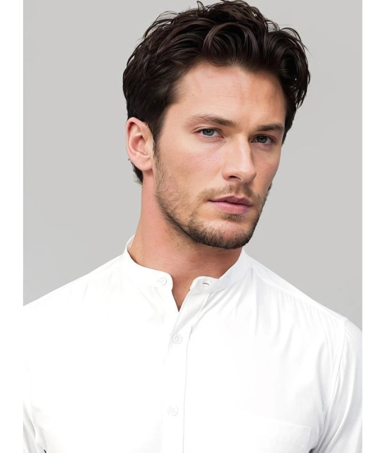 UrbanMark Cotton Blend Slim Fit Solids Full Sleeves Mens Casual Shirt - White ( Pack of 1 ) - None