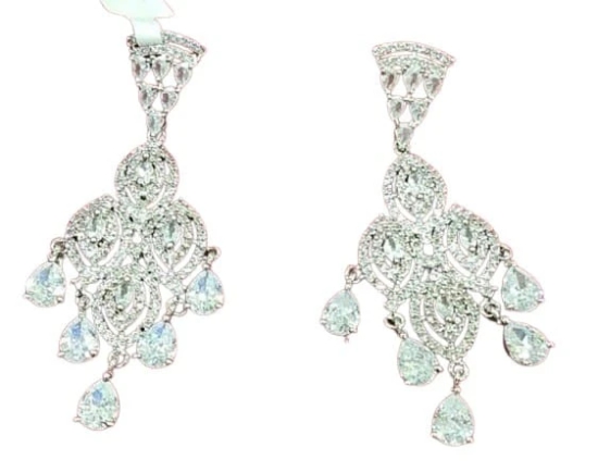 Stunning Cubic Zirconia Chandelier Earrings