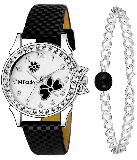 Mikado Leather Round Womens Watch