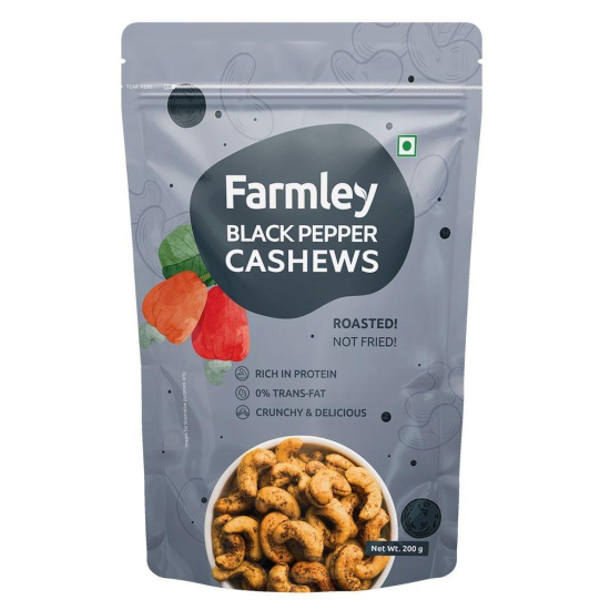 Farmley Black Pepper Roasted Cashews 200g