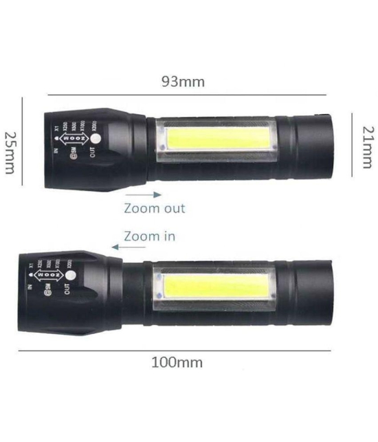 Generic - 7W Rechargeable Flashlight Torch ( Pack of 2 )