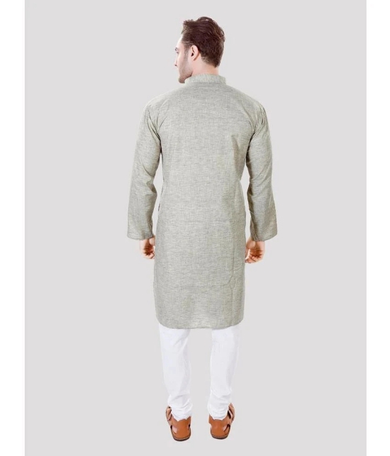 Maharaja - Grey Cotton Mens Regular Kurta ( Pack of 1 ) - None