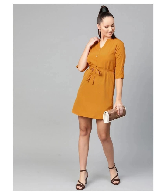 Zima Leto Polyester Yellow Regular Dress - Single - L