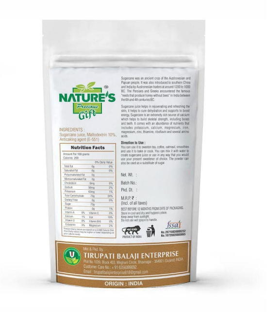 Nature''s Gift Sugarcane Juice Powder Sugar Substitute Powder 200 g