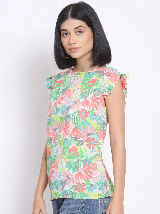 Oxolloxo Multicoloured Floral Printed Regular Top