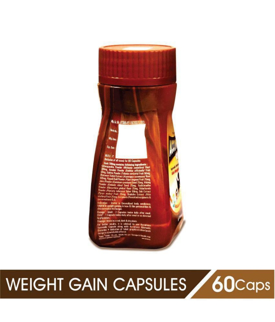 Accumass Weight Gain Capsules 60Caps, Pack of 4 (Ayurvedic Weight Gainer for Men & Women)