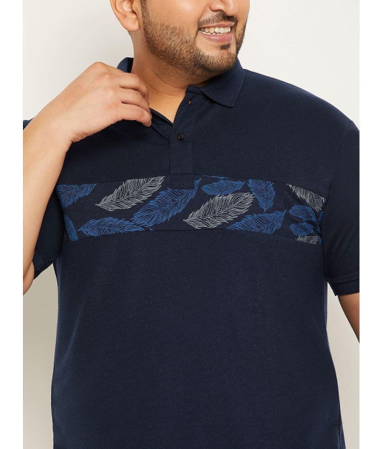 MXN - Navy Cotton Blend Regular Fit Men's Polo T Shirt ( Pack of 1 ) - None