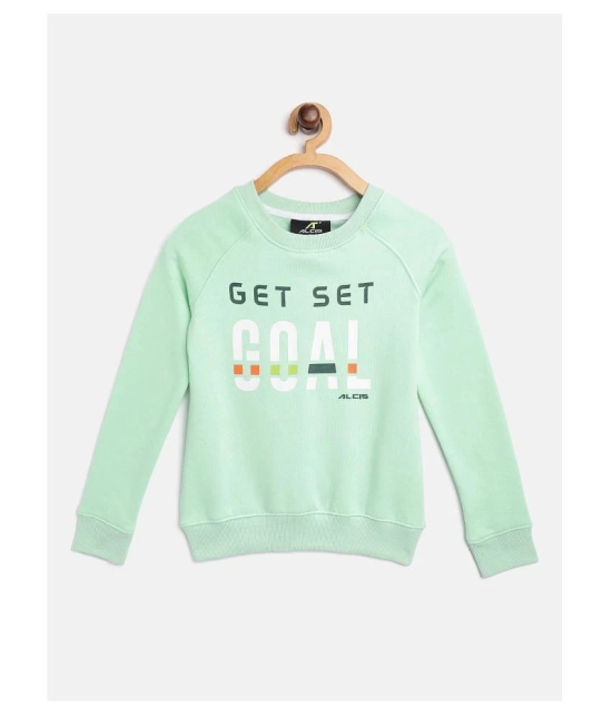 Alcis Girls Mint Green  White Slogan Print Sporty Sweatshirt - None