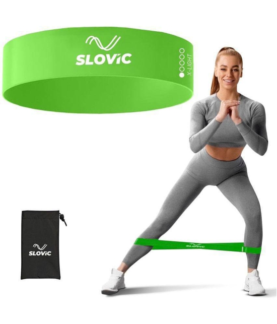 Slovic Rubber Compact Resistance Band Green - Medium to Heavy Resistance - Off White