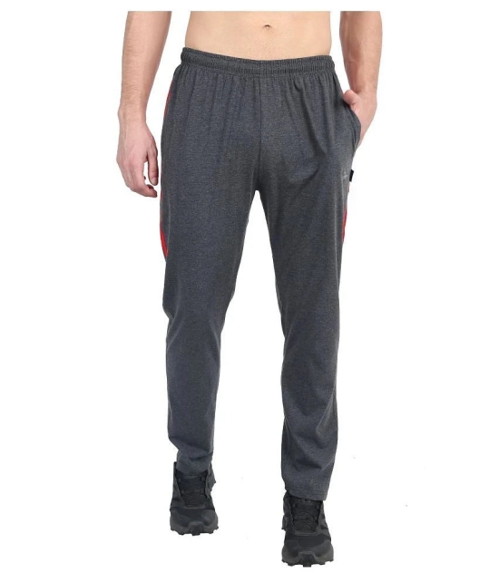 Zeffit - Charcoal Cotton Blend Mens Sports Trackpants ( Pack of 1 ) - XL