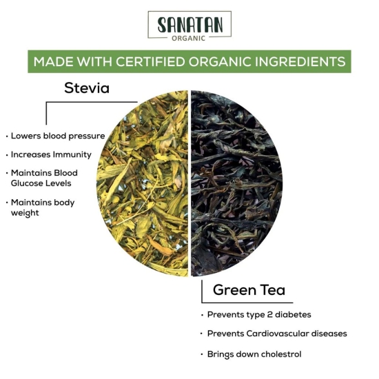 Sanatan organic Stevia Green Tea- 20 sachets