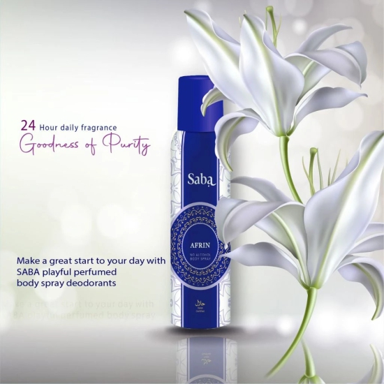 Saba Afrin No alcohol Perfumed Body spray deodorant 150 ml