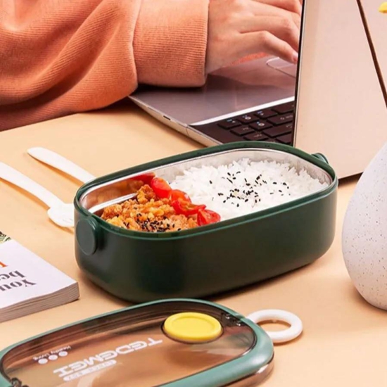 Lunch Box With Cutlery-Blue