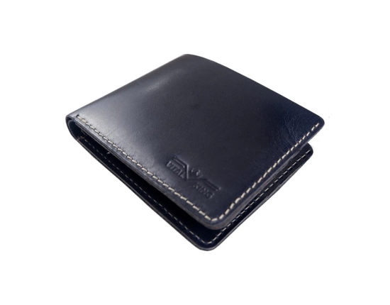 Vital King Men Trendy Blue Genuine Leather RFID Wallet  (8 Card Slots)