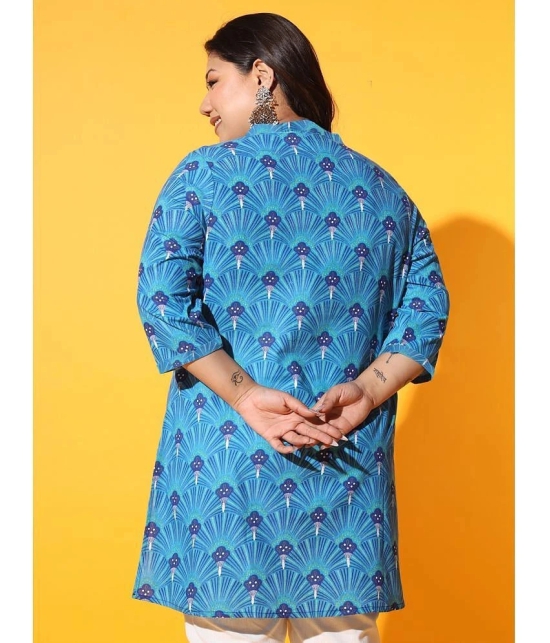 AUSTIVO Cotton Printed Straight Womens Kurti - Multicoloured ( Pack of 1 ) - None