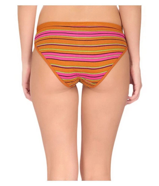 Lux Cozi for Her - Multicolor Cotton Striped Womens Bikini ( Pack of 4 ) - S