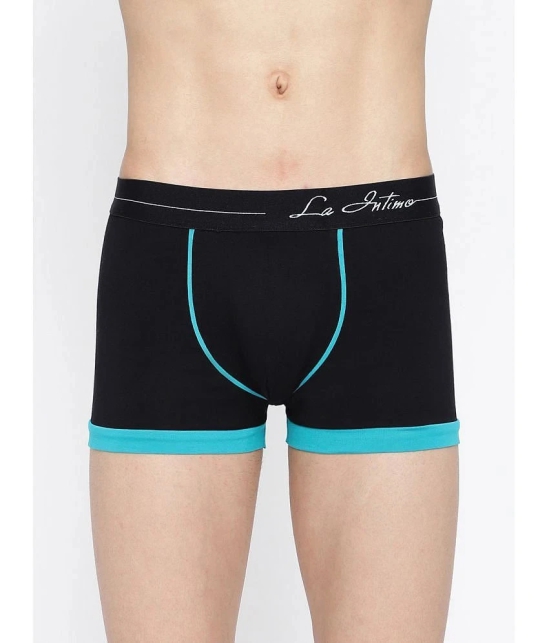 La Intimo Black Cotton Mens Trunks ( Pack of 1 ) - None