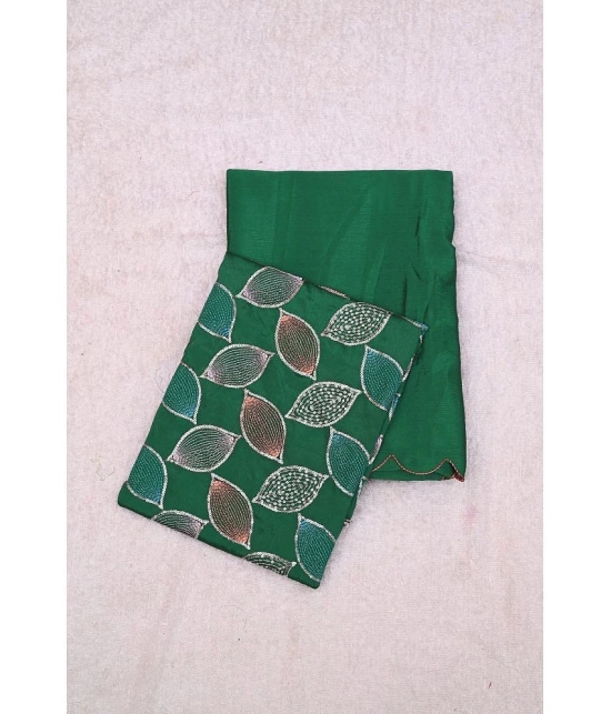 A TO Z CART Chiffon Embellished Saree With Blouse Piece - Green ( Pack of 1 ) - Green