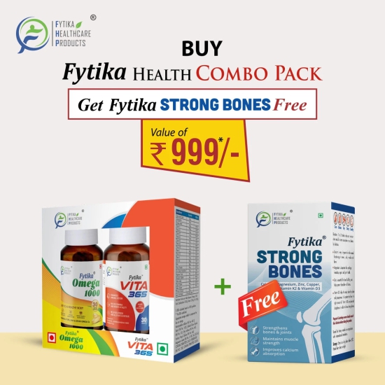 Get FREE Fytika Strong Bones with Fytika Vita 365 & Omega 1000 Combo Pack