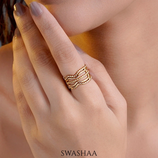 Milaan 18K Gold Plated Ring-Gold