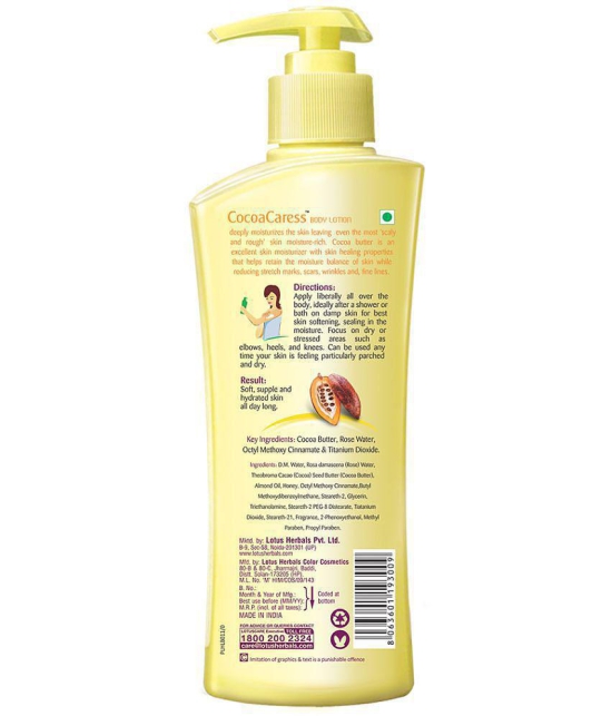 Lotus Herbals Cocoacaress Daily Hand & Body Lotion, With Cocoa Butter, SPF 20, 300ml (Pack of 2)