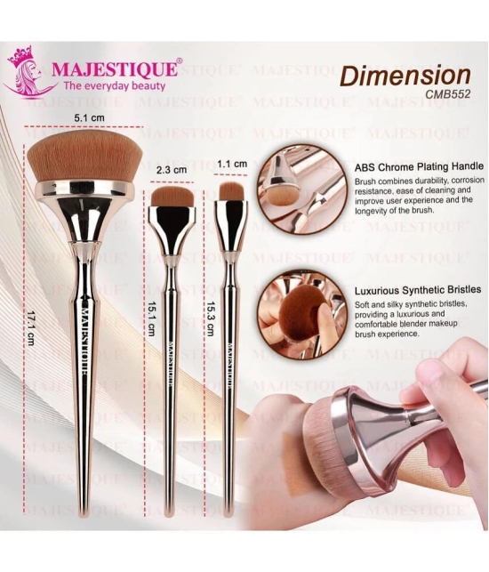 MAJESTIQUE MAJESTIQUE MAKEUP BRUSH Synthetic Contouring,Blending,Dust off Powder 40 g 3 Pcs