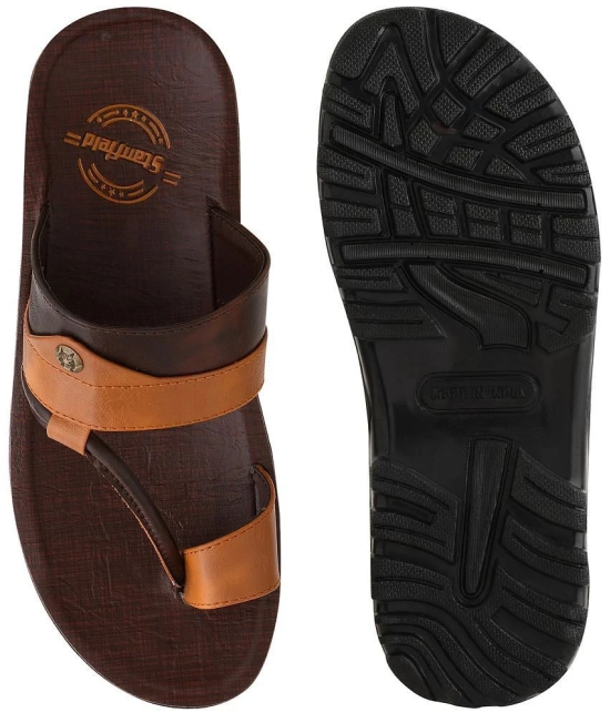 Stanfield - Brown Mens Leather Slipper - None