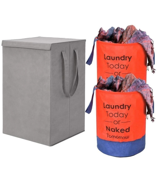 HOMETALES Grey Laundry Bag